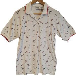 Vintage 80s Tennis Polo Women's Athleisure Outdoors‎ Sport Pickle Bell Size M